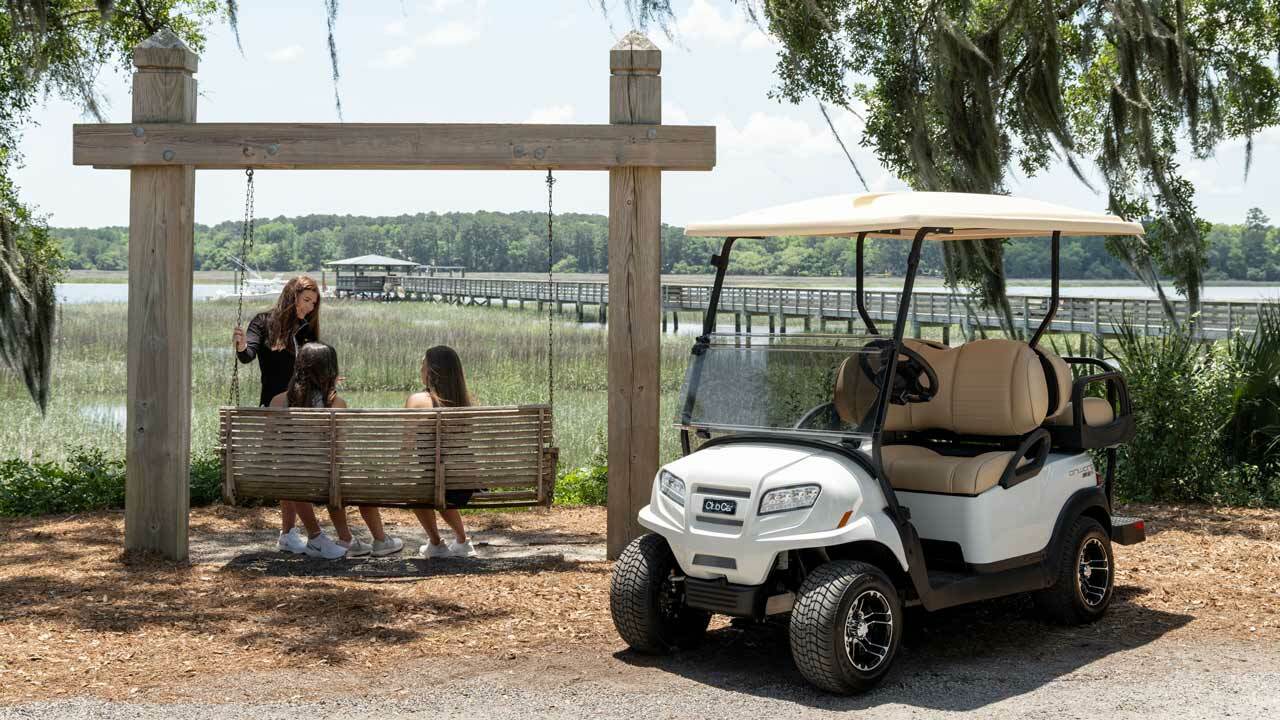 Club Car Golf Cart near Lake